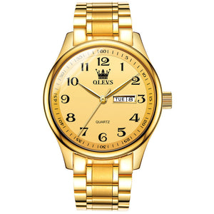 OLEVS Men's and women's watches fashion waterproof steel strap calendar trend business quartz casual watch 5567