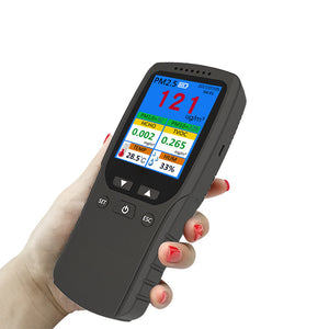 8 in 1 Air Quality Monitor Indoor Outdoor PM2.5, PM1.0, PM10, HCHO, TVOC Detector Meter Tester Temperature and Humidity Sensor