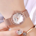GEDI 82006 Fashion Casual Watch Korea style Women Elegant Luxury Stainless Steel Waterproof Ladies Diamond Rhinestone Analog Quartz Wristwatch