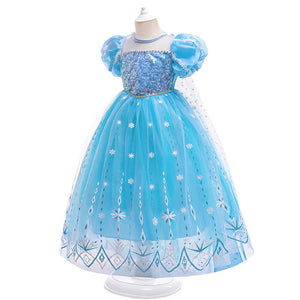 3-8 years Princess Dress for Kids Clothes Girl Anna Elsa Princess Children Summer Dress Frozen Princess Dress Baby Halloween Carnival Costume Children Cosplay Dress