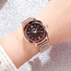 GEDI 81006 Fashion Casual Watch Korean Starry Sky Women Elegant Luxury Stainless Steel Waterproof Ladies Dress Analog Quartz Wristwatch