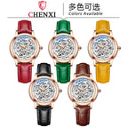 Chenxi new watch women's fashion diamond-encrusted waterproof automatic hollow mechanical watch watch CX-8830