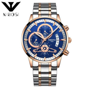NIBOSI Men Watches Luxury Top Brand Men gold Watch Relogio Masculino Military Army Analog Quartz Wristwatch 2309