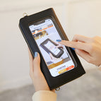 2022 new touch screen mobile phone bag women's single shoulder messenger niche RFID anti-degaussing mobile phone bag Y1665