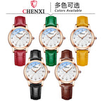 Chenxi Ladies Watch Trend Fashion Automatic Mechanical Watch Diamond Waterproof Luminous Calendar Women Watch CX-8833