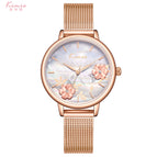 Kimio Watch Net Chain Fashion Simple Leisure Embossed Printed Women's casual Watch