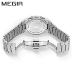 Megir mechanical watch multi-function steel watch business calendar popular men's watch 8402