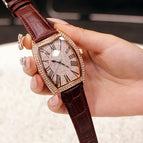 Fashion Net Red New Barrel Genuine Large Men's Watch Belt Diamond Women's Watch Waterproof Watch