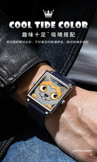 OLEVS 5510  Women Square Puppy Quartz Men's Watch Jam perempuan Casual watch