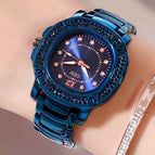 GEDI 3200 Fashion Casual Rhinestones Watches Stainless Steel Waterproof Ladies Analog Quartz Wristwatch Female Gift Clock Watch for Women
