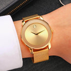 Ultra-thin Stainless Steel Business Mesh strap Men's Watch Classic Simple Casual Waterproof Quartz 2446