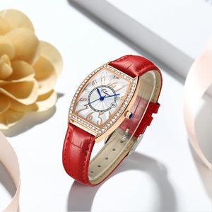 CHENXI New Ladies Watch Women's Watch Fashion Bucket Diamond Leather Waterproof Quartz men's casual Watch CX-319