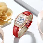 CHENXI Ladies Watch Women's Watch Fashion Bucket Diamond Leather Waterproof Watch CX319