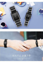 CHENXI Square Couple Watch Women'S Men's Watch Ceramic Watch Fashion Quartz couple Watch CX-104A