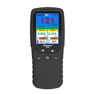 8 in 1 Air Quality Monitor Indoor Outdoor PM2.5, PM1.0, PM10, HCHO, TVOC Detector Meter Tester Temperature and Humidity Sensor