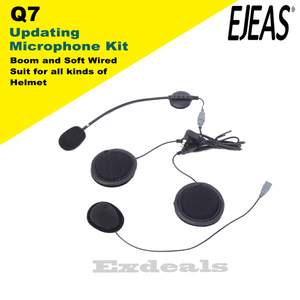 Ejeas Q7 3.5mm Jack 2 in 1 Microphone Speaker Headset earphone for ejeas E 6 Q7 Motorcycle Bluetooth Helmet Intercom
