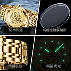 OLEVS Men's Watch Automatic Mechanical Watch Hollow design Watch Men's Watch 9901 steel
