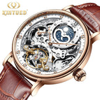 KINYUED automatic tourbillon men's mechanical watch multi-function luminous waterproof sun and moon watch JYD-J055