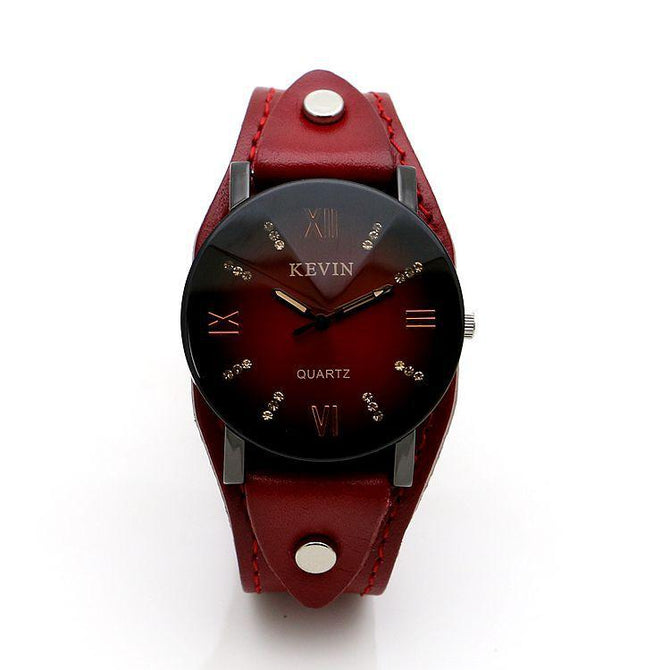 Women's Rhinestone Watch Girls Retro Leather-Belt Watch All-Match Quartz Watch Fashion Trend lady casual watch 2068