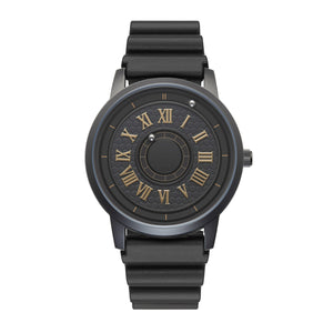 EUTOUR Magnetic ball national wind mechanical black technology men's watch round pin buckle spiral crown watches for women