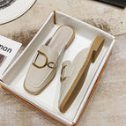 Flat shoes women's new slippers women's summer Korean style lazy half drag women's shoes 9A99-3