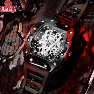 OLMECA watch men's concept automatic non-mechanical watch sports fashion luminous waterproof men's watch 905