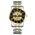 KIMSDUN fashion double-sided hollow automatic mechanical watch men's watch men's watch waterproof business men's casual watch K-1973A
