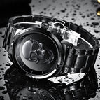 LIGE Simple Skull 3D Men's Waterproof Men's quartz Watch LG9876