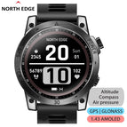 NORTH EDGE v Sport smart wateches GPS watch AMOLED screen compass barometer altimeter 50m waterproof S