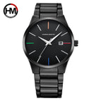 Hannah Martin Original Design Waterproof Tungsten Black Steel Strap Watches Business Calendar Quartz Men's watch HM-17551