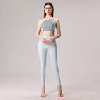 2023 Popular yoga suit Beautiful Back Tank-Top Yoga Clothes Two-Piece Suit Professional Training Fitness runnning women sports set TZ-230324