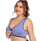 Large size Bra zipper sports bra lady running yoga bra without rims sports women bra vest 7652