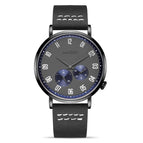 Megir Watch Men's Versatile Simple Waterproof Luminous Leather Business Sports Quartz Men 1083