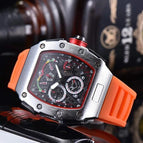 Men's watch 6-Pin Running Seconds Quartz Men's Watch European Barrel-Shaped Watch Multifunctional Watch 9791