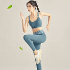 Yoga Clothes Women's Suit with Chest Pad High Strength Bra Running Sports Fitness Quick-Drying Clothes Two-Piece Set ENY236