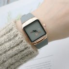GOGO Silicone Tape square men's and women's watches fashion trend Mori women's watches calendar rubber belt quartz watch