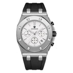 Kimsdun Men's Silicone strap Three Eyes Multifunctional Chronograph Waterproof Calendar Quartz Watch Fashion Men's Watch K-1224B