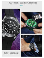 KIMSDUN new green water ghost watch silicone men's mechanical fashion luminous waterproof watch K-1022A