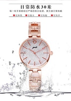 GEDI 81034 Fashion Casual Watch Hot Sale Women Elegant Luxury Stainless Steel Alloy Strap Waterproof Ladies Diamond Rhinestone Analog Quartz Wristwatch