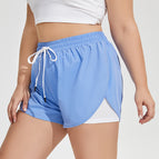 Large Size Quick-Drying Anti-Exposure Drawstring Sports Shorts Women's Loose Running Reflective Fitness Pants High Waist Yoga Pants KK196