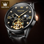 OLEVS Watch for men Automatic Mechanical Watch Fashion Trend Skeleton Flywheel Business Men's Watch 3601
