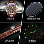 OLEVS watch multi-function sports three-eye six-pin chronograph watch waterproof luminous men's watch 2871