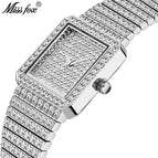 MISS FOX Square Gypsophila Small Dial Women's Watch Fashion Diamond Bracelet Watch 2690