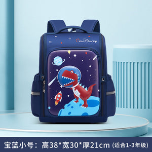 Children's schoolbag school boys dinosaur load reduction and spine protection 2023 new cartoon backbag