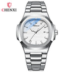 Chenxi Hot Selling Product Steel Watch Couple Luminous Waterproof Simple Fashion Business Calendar Men's and Women's Quartz Watches CX-8222