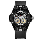 ONOLA ON3835 2023 New men watch Double Flying Wheel Automatic Mechanical Watch Men's Silicone Band Waterproof men Watch