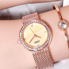 GEDI 82006 Fashion Casual Watch Korea style Women Elegant Luxury Stainless Steel Waterproof Ladies Diamond Rhinestone Analog Quartz Wristwatch