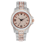 MISSFOX new fashion high-end diamond-encrusted men's watch stainless steel waterproof quartz watch v291