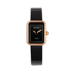 GUOU 6042 Black Gold Sugar Belt Watch Women's Simple Small Square Band Vintage Women's Watches Female Casual Watch