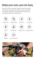 NORTH EDGE N21 Men Smart Watch Full Touch Screen Heart Rate Blood Pressure Waterproof IP67 Fitness Sports Watch Android IOS